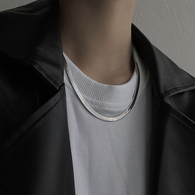 Dây chuyền nam sợi mì dẹp mãnh 4mm đẹp bảo hành không đen QCDCNAMi