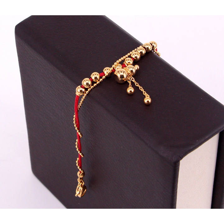 Lắc tay titan cao cấp chỉ đỏ may mắn hồ lô đẹp QCLTTT05