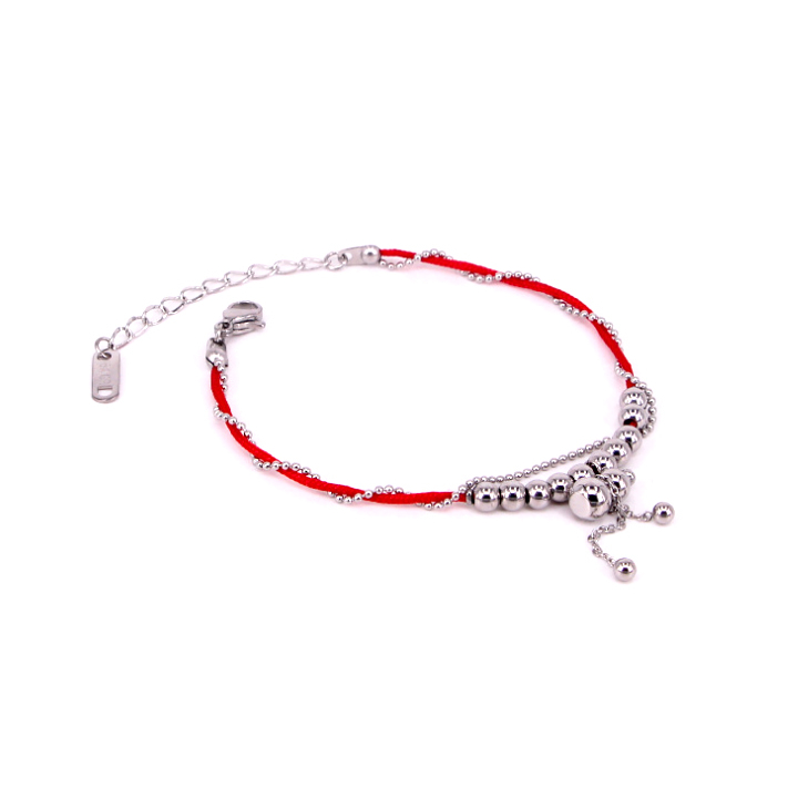 Lắc tay titan cao cấp chỉ đỏ may mắn hồ lô đẹp QCLTTT05