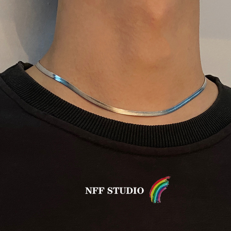 Dây chuyền nam sợi mì dẹp mãnh 4mm đẹp bảo hành không đen QCDCNAMi