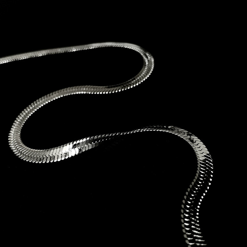 Dây chuyền nam sợi mì dẹp mãnh 4mm đẹp bảo hành không đen QCDCNAMi