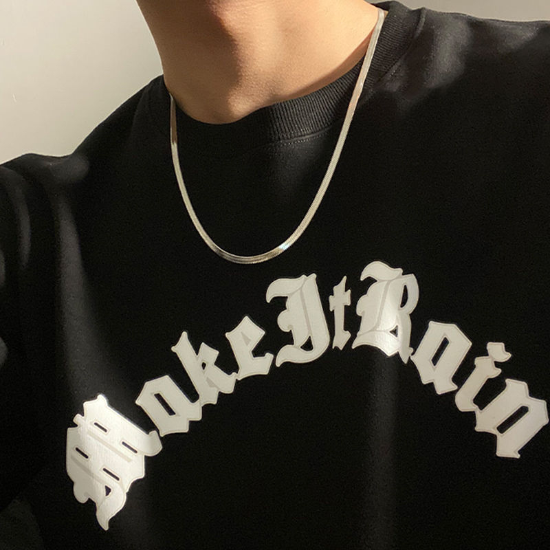 Dây chuyền nam sợi mì dẹp mãnh 4mm đẹp bảo hành không đen QCDCNAMi