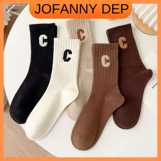 JOFANNY Vớ chống nắng dày chữ C thời trang phong cách Hàn Quốc, 5 màu dễ phối đồ.