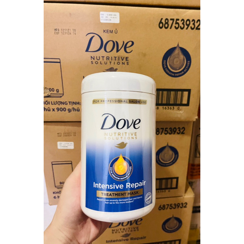 Kem ủ tóc Dove, phục hồi hư tổn, chuyên dụng cho Salon, Dove Nutritive Solutions 900g