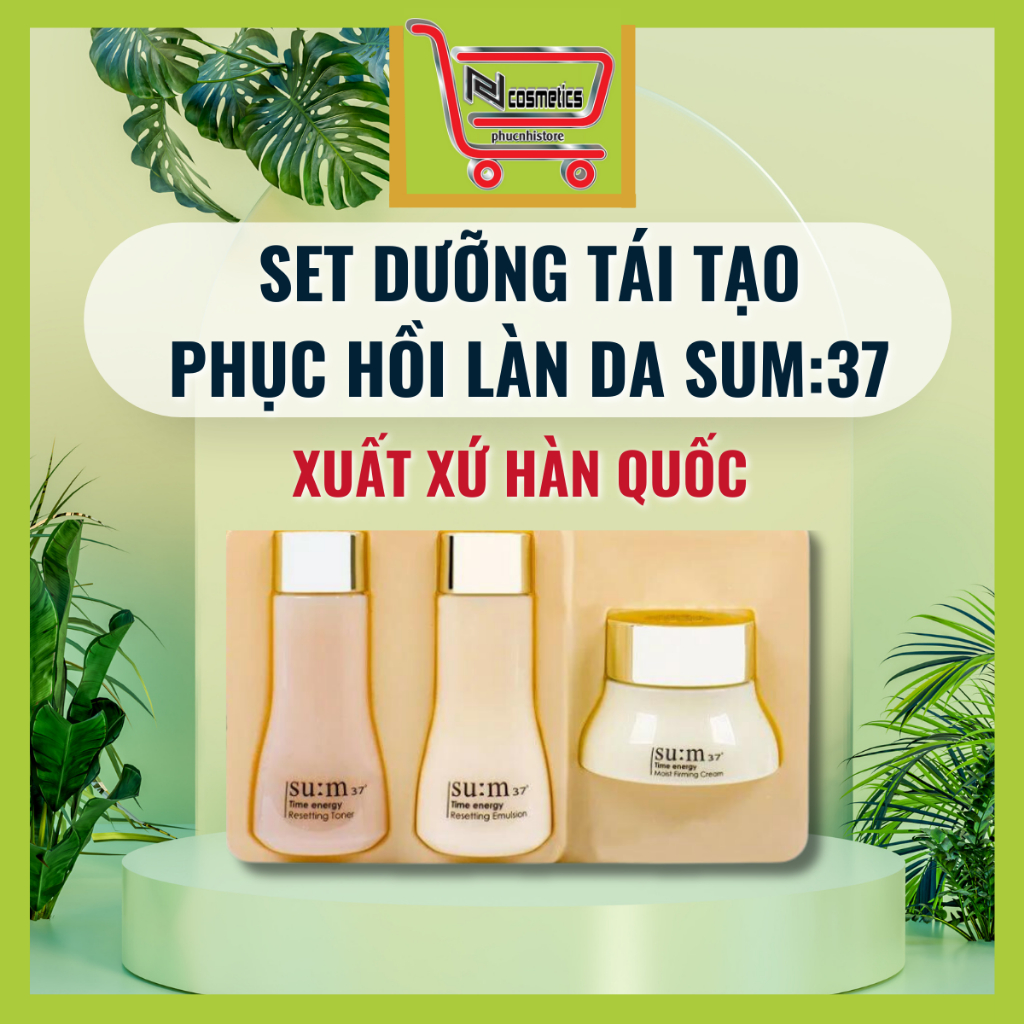 Set dưỡng da mini Sum:37, Time Energy vàng phục hồi và tái tạo năng lượng cho làn da,PHUCNHIcosmetics,DD15