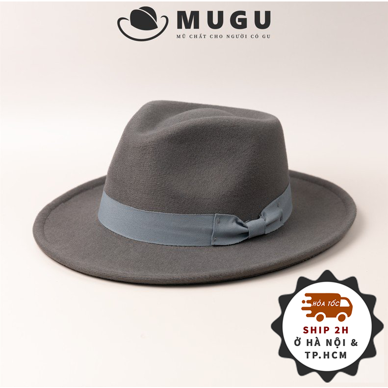 Mũ Phớt Nam Nữ Trung Niên FN30 Rộng Vành Cao Cấp Chất Liệu 100% Nỉ - Nón Fedora Chóp Cổ Điển 6.5Cm