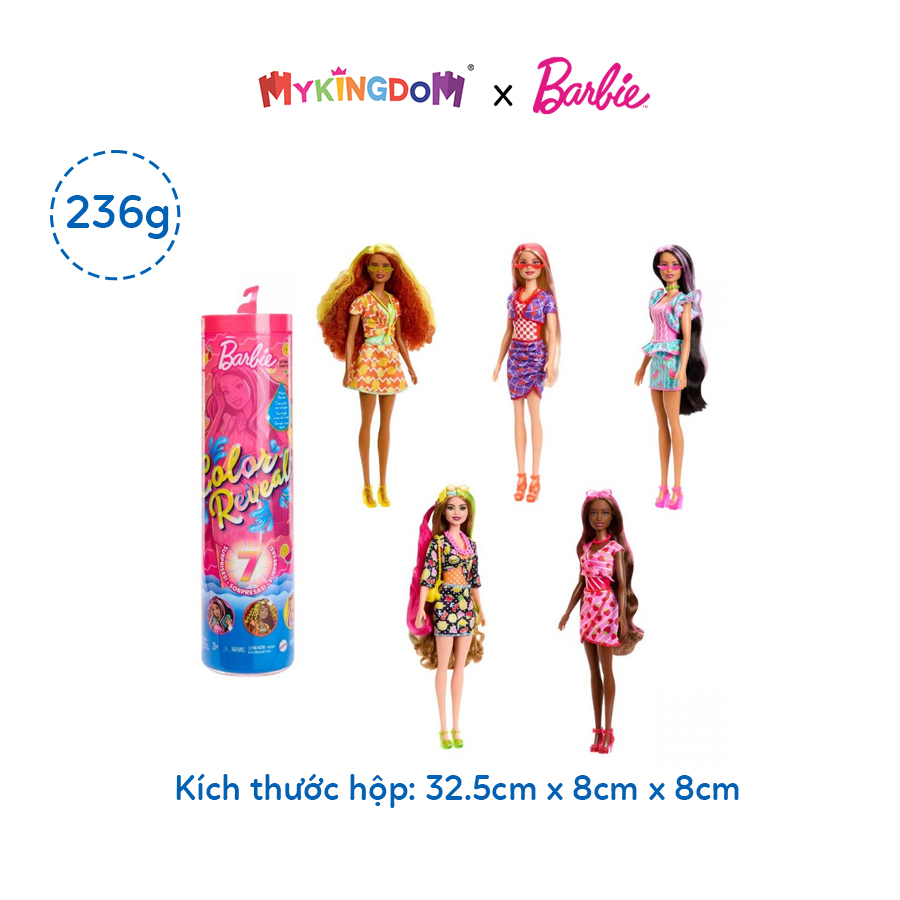 Đồ Chơi BARBIE Búp Bê Đổi Màu -  Phiên Bản Thời Trang Trái Cây HJX49