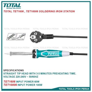Mỏ hàn chì 100W mũi thẳng TOTAL TET10006