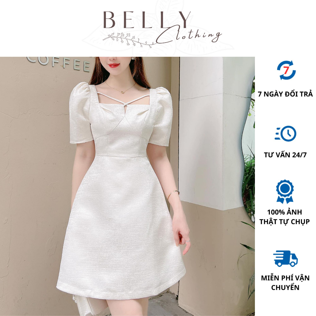 🔥M29 - Váy Tafta Óng Dây Chéo Ngực Hàng Thiết Kế by BELLY Clothing