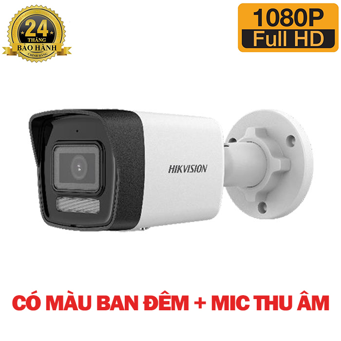 Bộ Camera Quan Sát IP POE Hikvision 4 Kênh Full HD 1080P Có Màu Ban Đêm Tích Hợp Mic Thu Âm