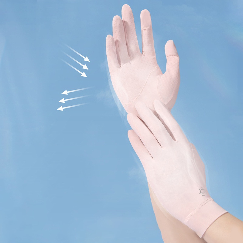 Găng Tay Chống Nắng Chất Lụa Thời Trang Mùa Hè Cho Nữ Hấp thụ độ ẩm, làm khô nhanh, thân thiện với da, đàn hồi và thoải