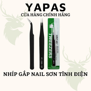 Nhíp gắp đá Nail, nhíp đính phụ kiện mi tóc  phủ sơn tĩnh điện không han rỉ