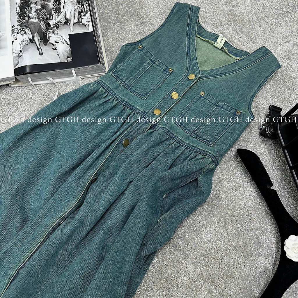 Váy Snach Jean Bo Eo Dáng Dài