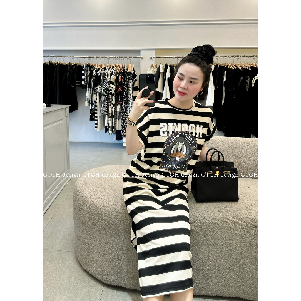 Váy Kẻ Suông Mickey