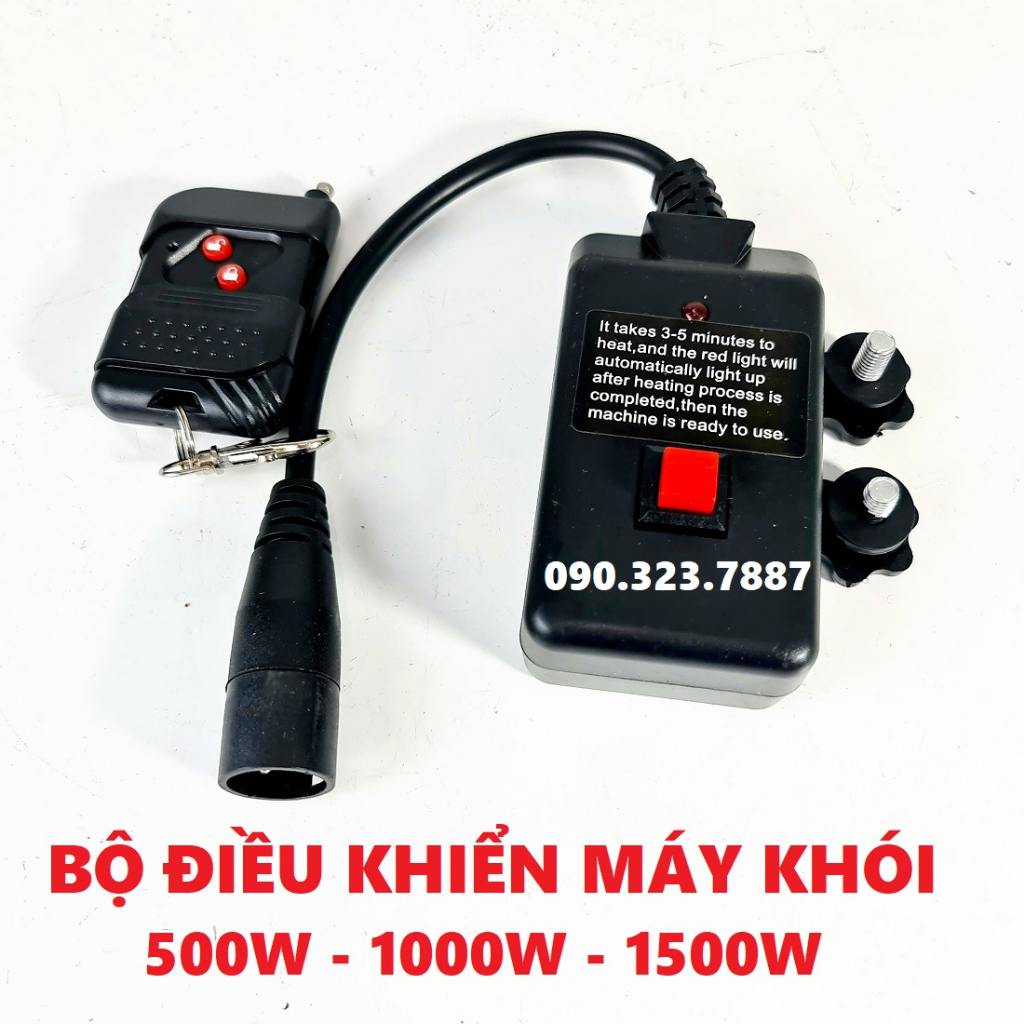 Bộ Điều Khiển máy Khói: Có dây và  Không Dây XLR cho máy 500w, 1000w, 1500w… Khoảng Cách 30m.