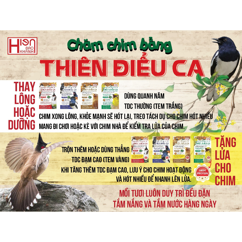 Cám chim Chào Mào Thiên Điểu Ca  200g