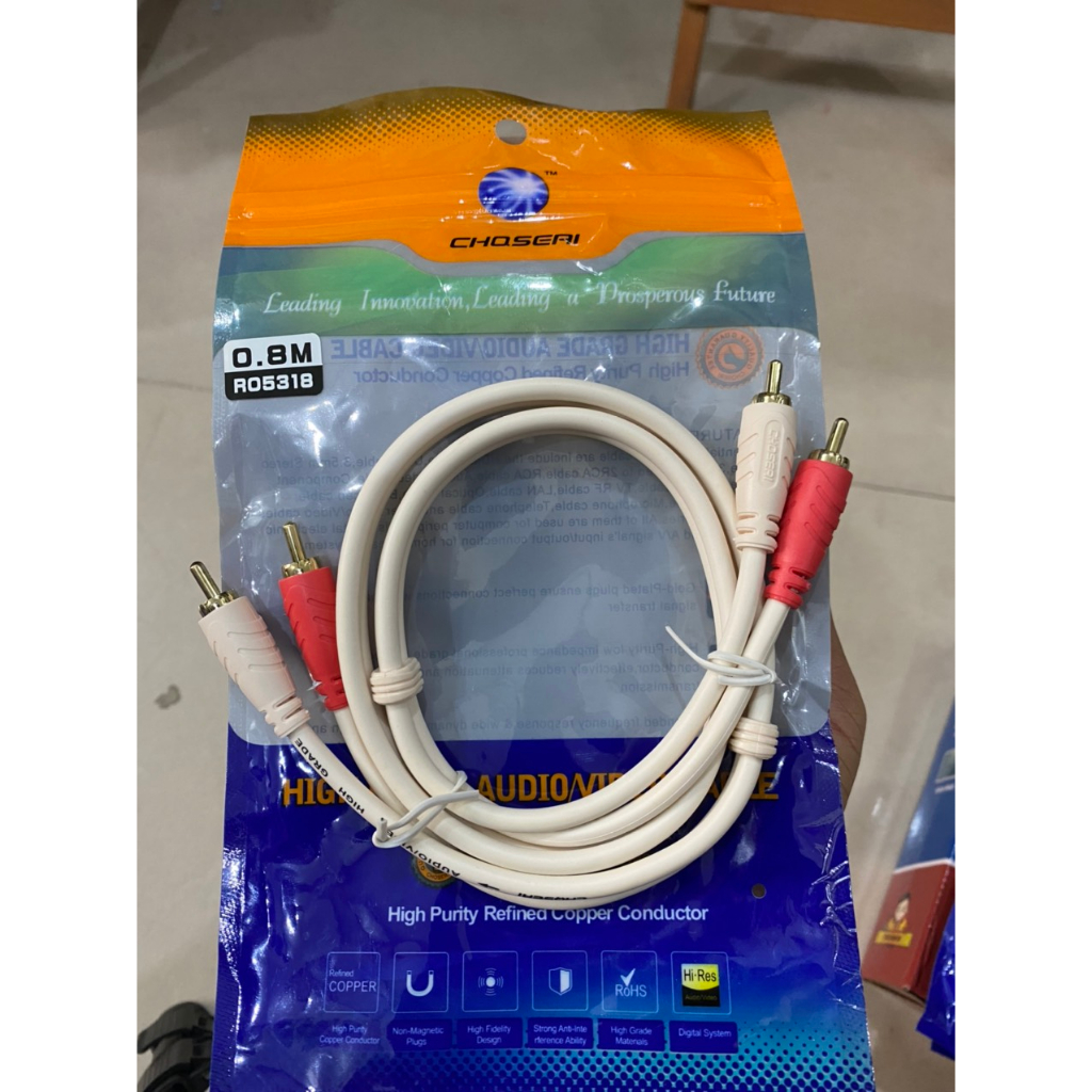 Dây av 2 ra 2 Choseal - Dây av audio choseal