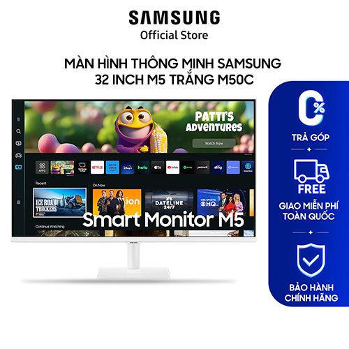 Màn Hình Thông Minh Samsung 32 inch M5 Trắng M50C