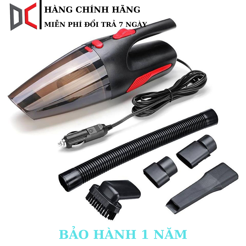 Máy hút bụi ô tô - Máy hút bụi mini cầm tay CÔNG SUẤT 120W Tặng kèm 5 phụ kiện bảo hành 1 đổi 1 DC-SHOP