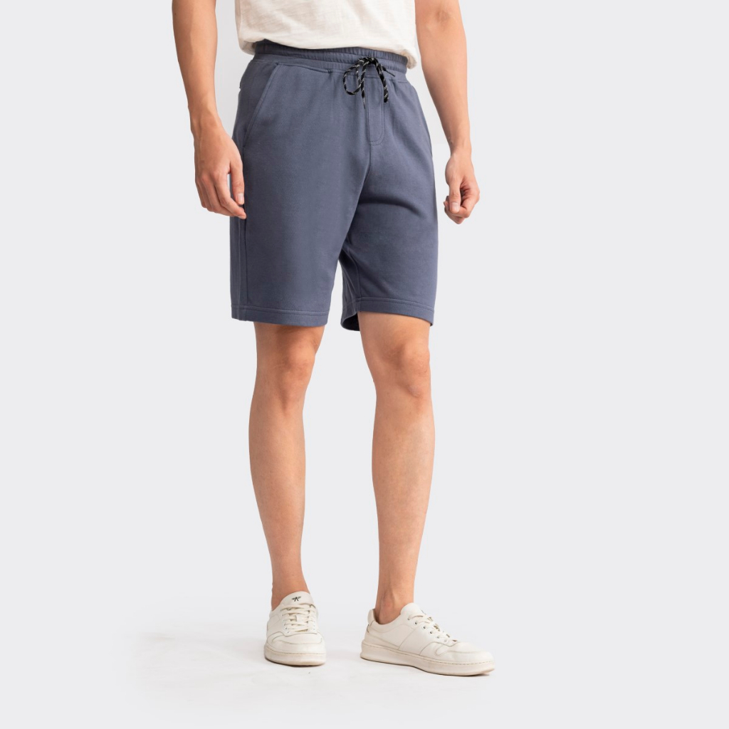 Quần short nam INSIDEMEN vải dệt kim mềm mại cạp chun thoải mái thoải mái giữ phom ISOR01MT