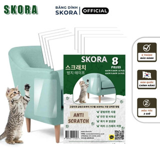 Miếng dán mèo cào SKORA (8 miếng) bảo vệ ghế sofa đồ nội thất tiện ích thương hiệu Hàn Quốc chất lượng cao