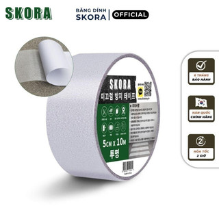 Băng keo chống trượt nhà tắm SKORA 5cm x 10m siêu bền, chống thấm nước,chống trơn trượt thương hiệu Hàn Quốc