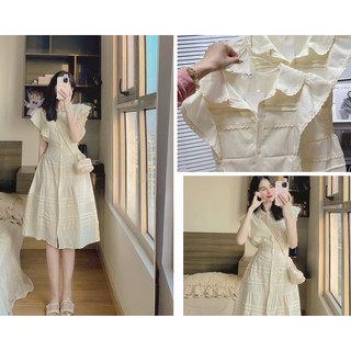Váy thô cổ sen thiết kế sang chảnh