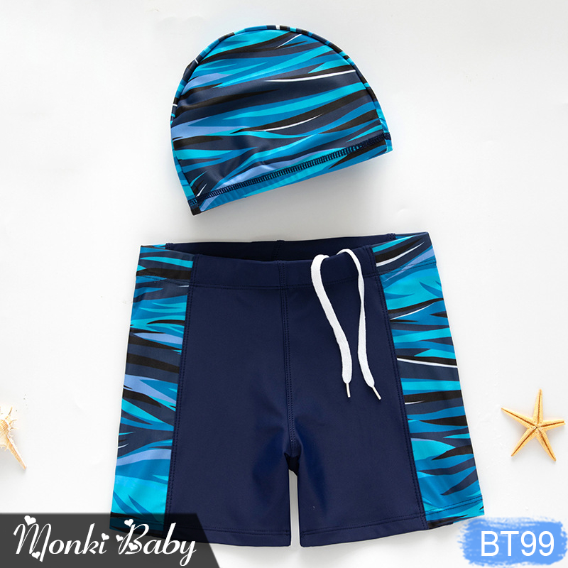 LẺ SIZE 52-60KG - Quần bơi bé trai size lớn từ 25-60kg kèm mũ, chất thun bơi lạnh dày đẹp, lớp lót thoáng khí | BT99