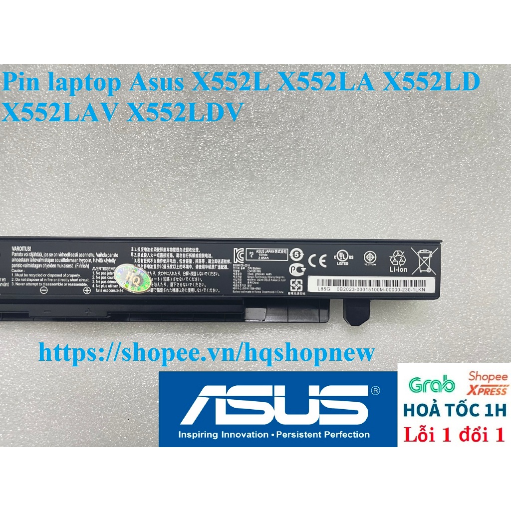 ⚡ Pin laptop Asus X552L X552LA X552LD X552LAV X552LDV
