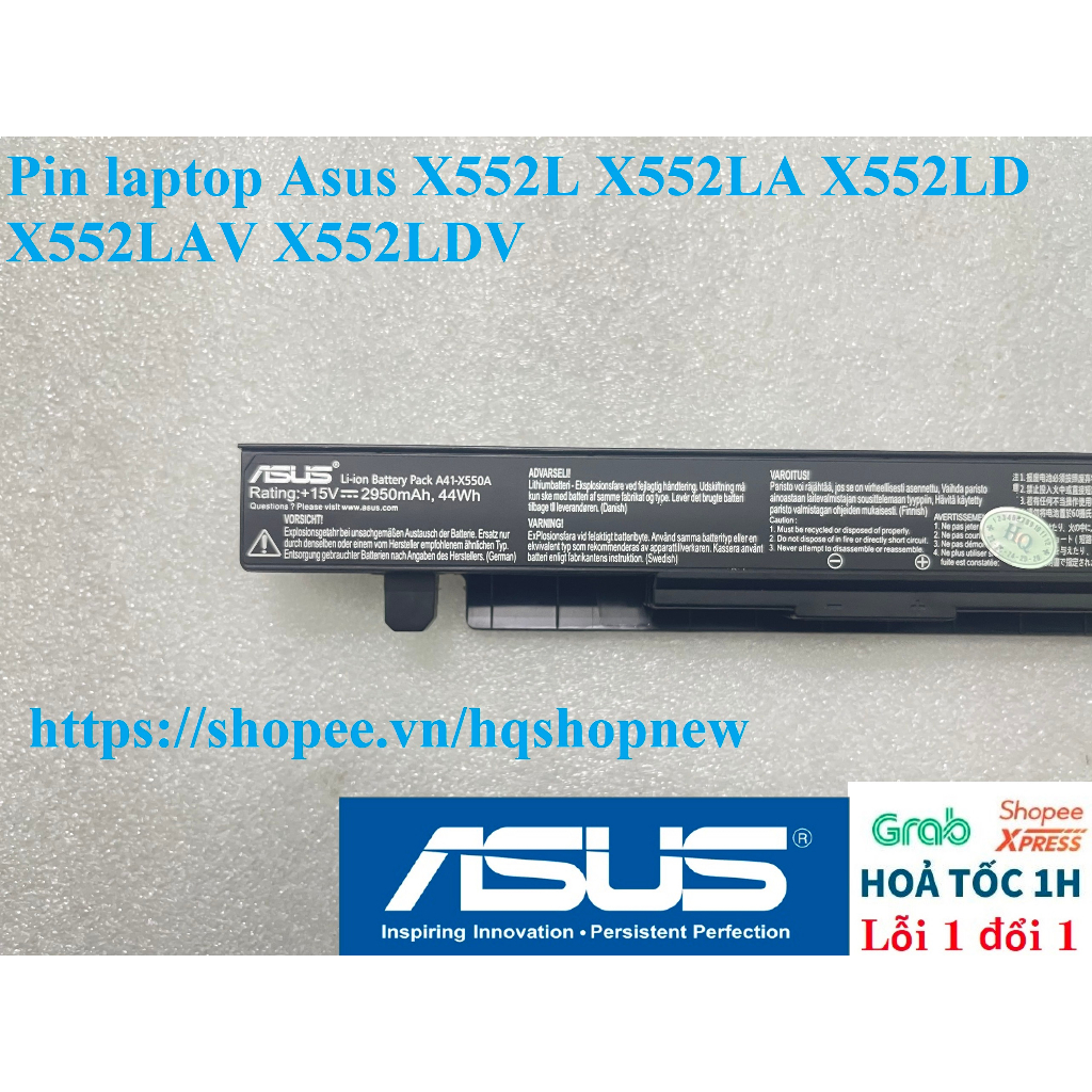⚡ Pin laptop Asus X552L X552LA X552LD X552LAV X552LDV