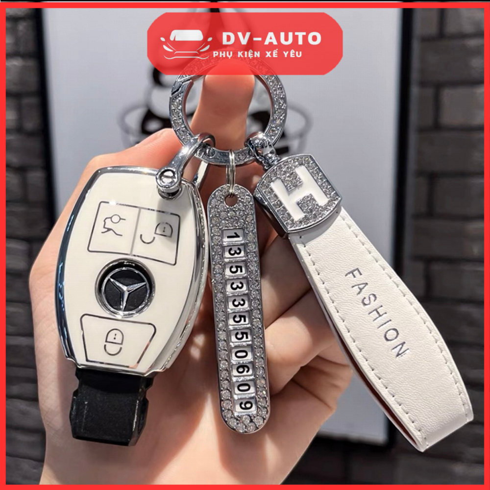 Ốp TPU dẻo viền bạc các dòng xe Mec BenZ và các khóa Mercedes tương thích .Bọc khóa xe ô tô bảo vệ khóa by DV AUTO