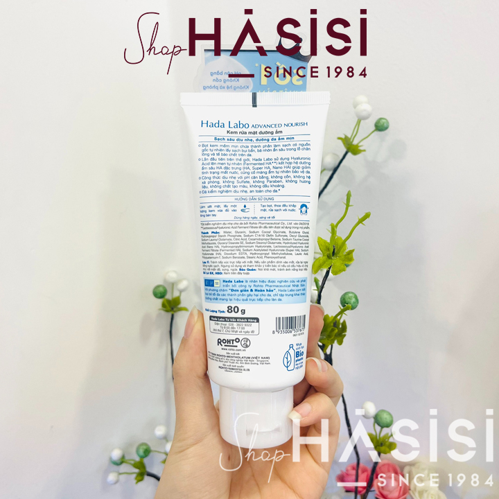 Sữa Rửa Mặt Dưỡng Ẩm Tối Ưu HADA LABO ADVANCED NOURISH HYALURON 80g