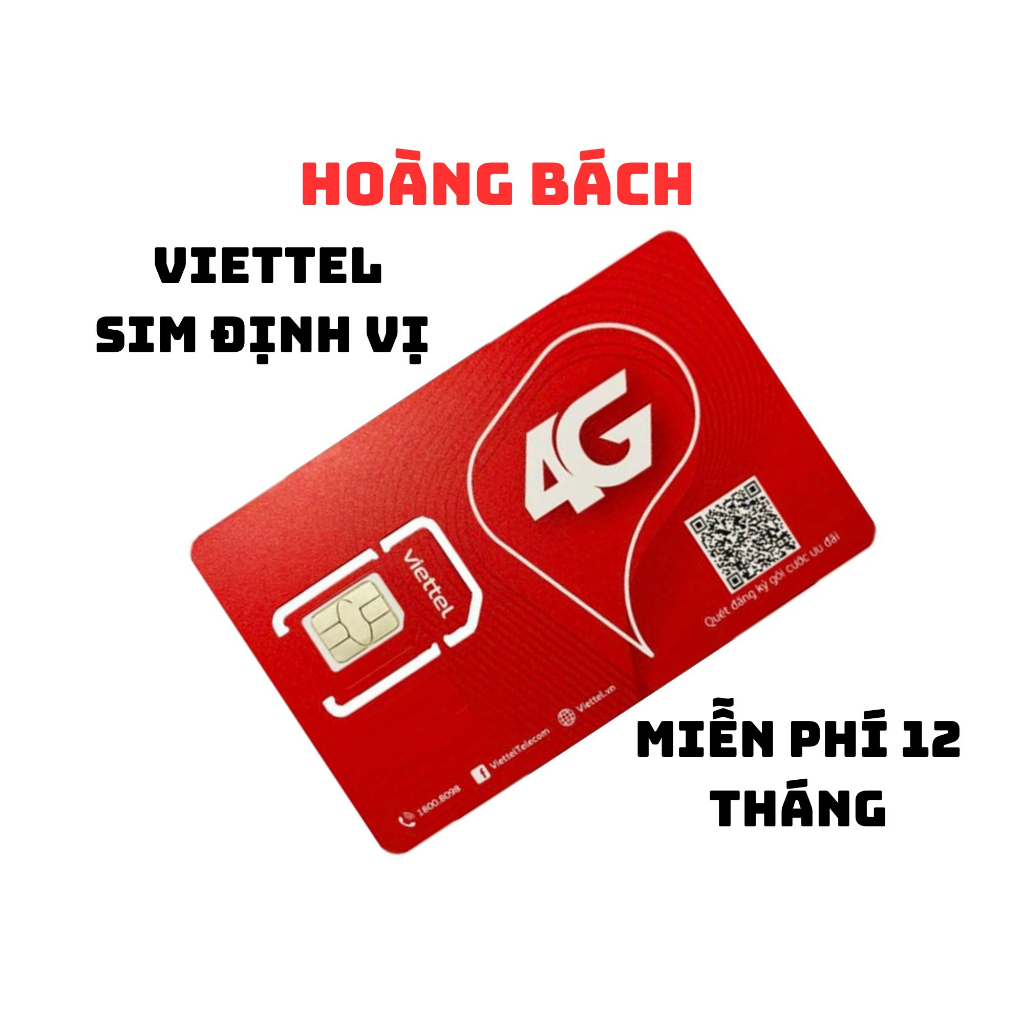 Sim 4G VIETTEL 1 năm dùng cho thiết bị định vị xe máy, định vị ô tô (Sim smart motor viettel 12 tháng )