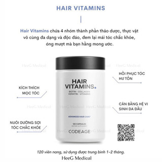 (Công ty) VIÊN UỐNG CHO TÓC HAIR VITAMINS CODEAGE