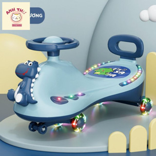  Xe lắc khủng long kiêm cả chòi chân có chỗ gác chân nhạc và đèn nháy  hàng cao cấp . 