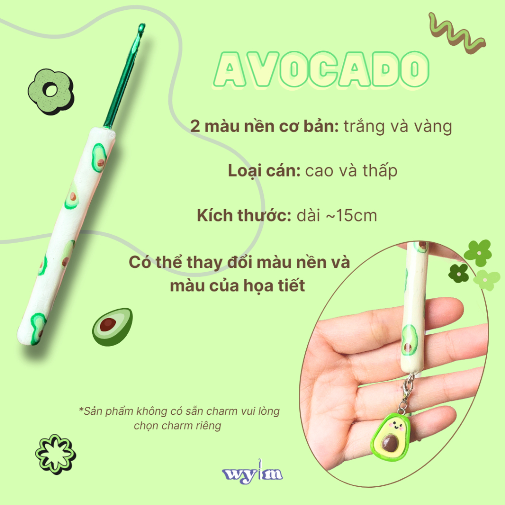 | Avocado 🥑 | Clay hook - Kim móc len handmade @wylm