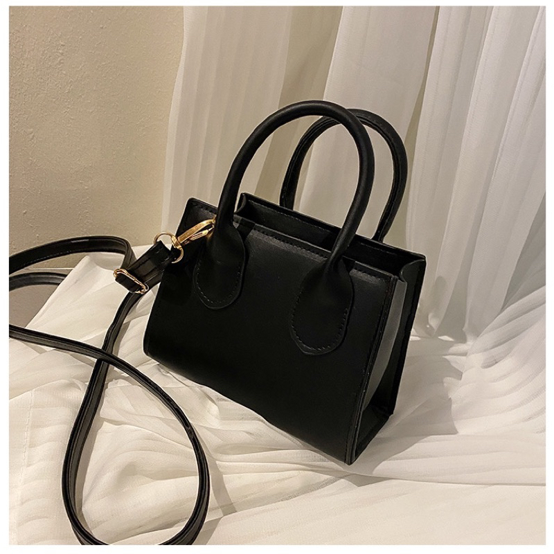 Túi đeo chéo nữ mini da trơn 2 quai bag.thuhien