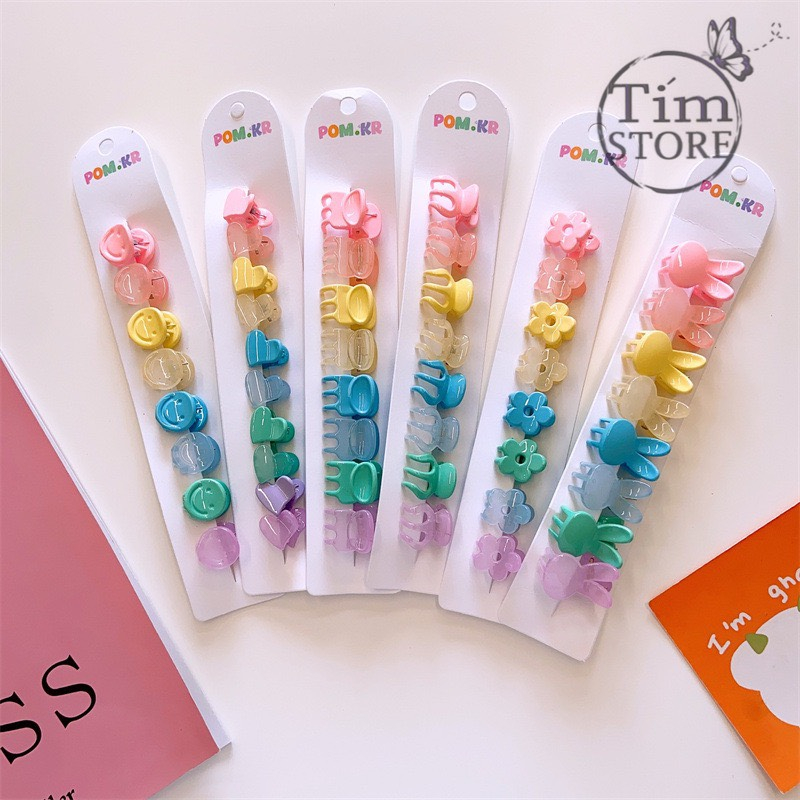 Set kẹp tóc mái nhựa hoa thỏ tim nhí nhựa xịn hàng đẹp cao cấp TIMSTORE phụ kiện thời trang hàn quốc