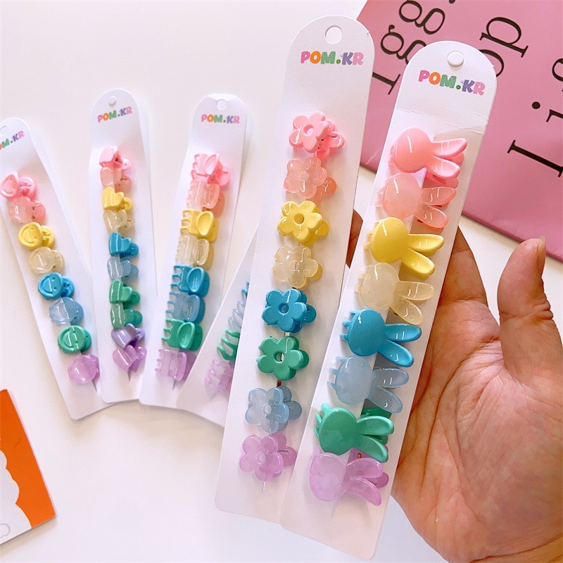 Set kẹp tóc mái nhựa hoa thỏ tim nhí nhựa xịn hàng đẹp cao cấp TIMSTORE phụ kiện thời trang hàn quốc