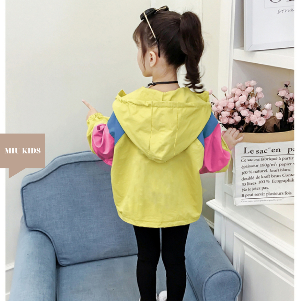 Áo Khoác bé trai và bé gái dù 2 lớp từ 14kg đến 40kg in hình dễ thương Z34