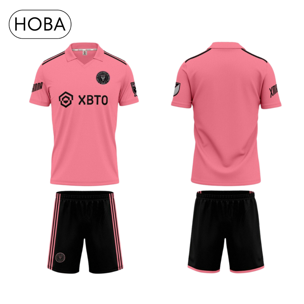Bộ quần áo bóng đá đồ đá banh CLB Inter Miami hồng