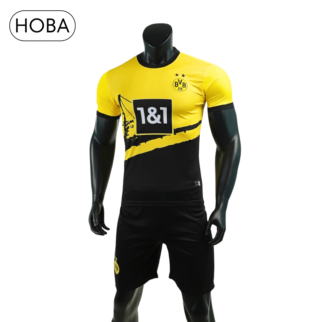 Bộ quần áo bóng đá trẻ em đồ đá banh trẻ em CLB Dortmund vàng đen