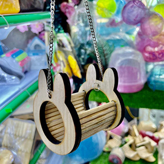 Xích đu gỗ tai thỏ cho hamster nhỏ
