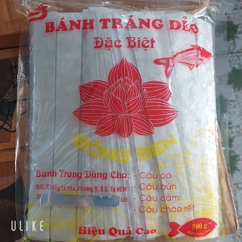 Bánh tráng Bông sen Câu Cá cắt sẵn 500g