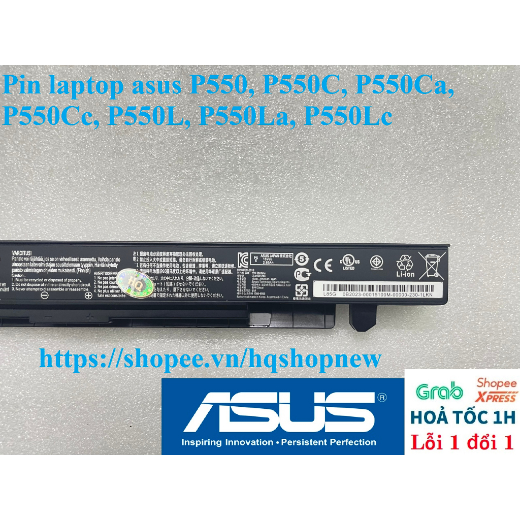 ⚡ Pin laptop asus P550, P550C, P550Ca, P550Cc, P550L, P550La, P550Lc