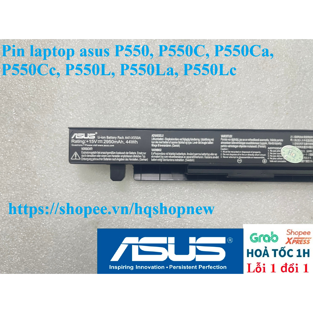 ⚡ Pin laptop asus P550, P550C, P550Ca, P550Cc, P550L, P550La, P550Lc
