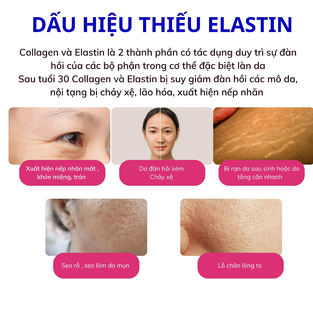 Combo 10 Gói BB LAB The Elastin Bổ Sung Elastin, Vitamin C Giảm Chạy Xệ, Rạn Da, Tăng Đàn Hồi 2g x 10 Gói