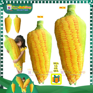 GẤU BÔNG GỐI ÔM HÌNH TRÁI BẮP 3D 2 MẶT SIZE LỚN - THÚ BÔNG TRÁI BẮP