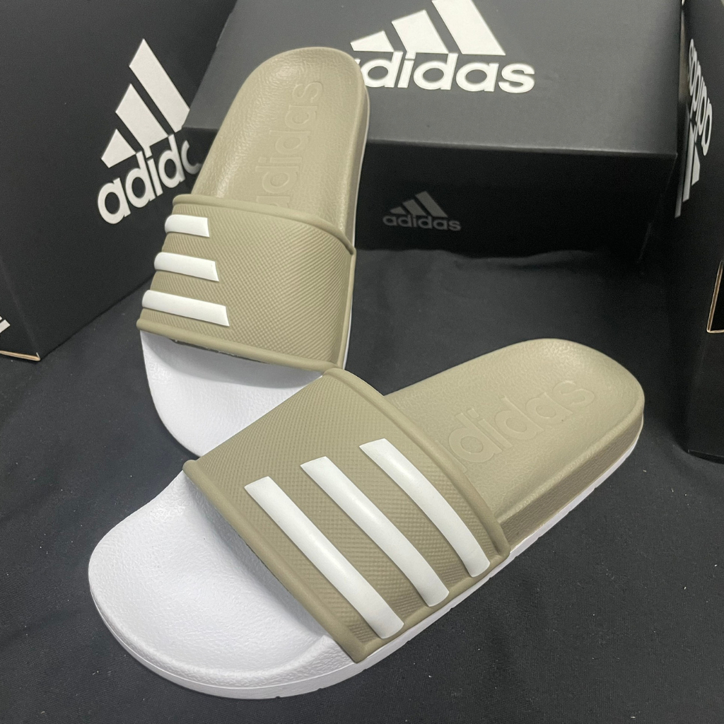 DÉP ADIDAS 3 SỌC QUAI NGANG NAM NỮ MÀU NÂU ĐẸP/ DÉP ADIDAS ADILETTE 2023