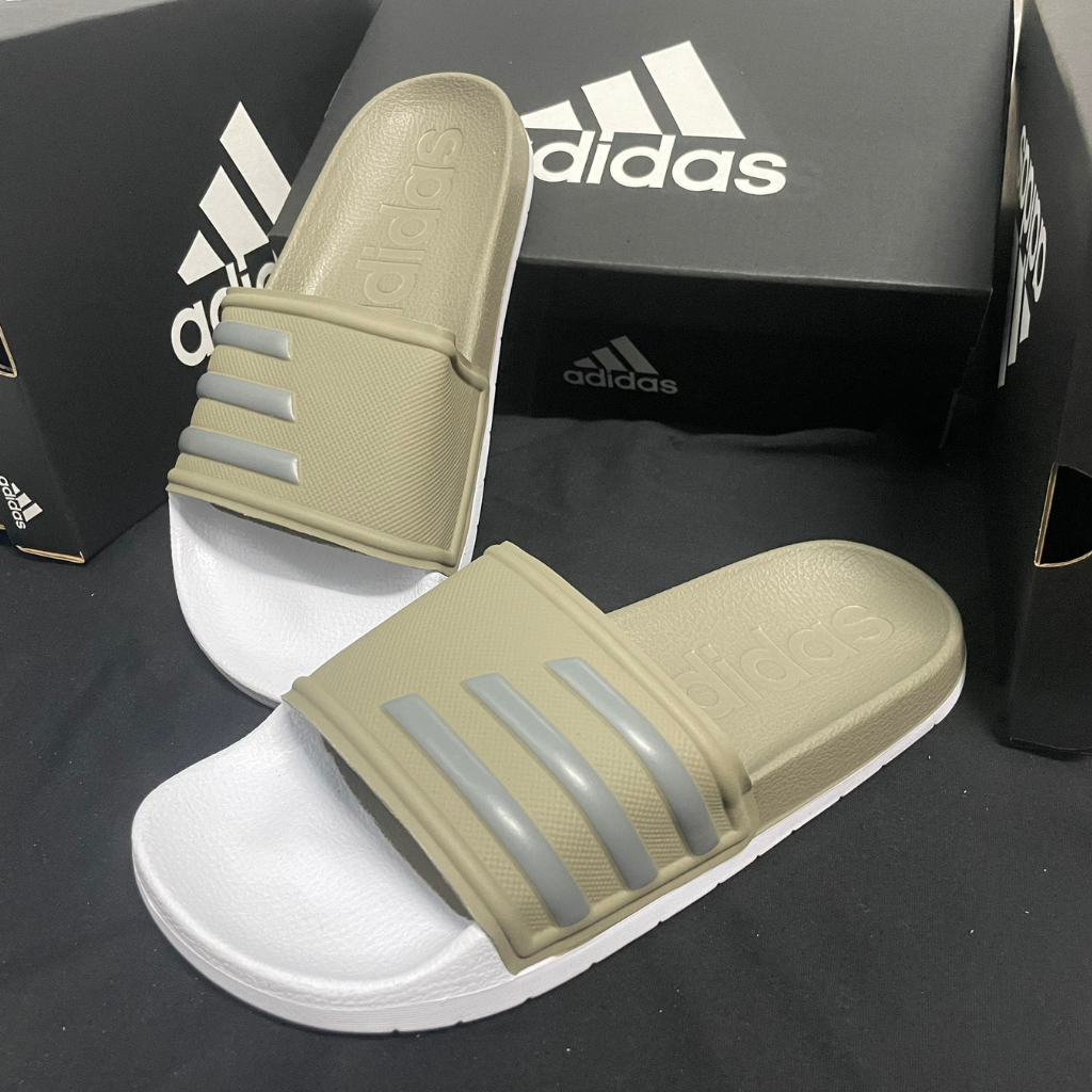 DÉP ADIDAS 3 SỌC QUAI NGANG NAM NỮ MÀU NÂU ĐẸP/ DÉP ADIDAS ADILETTE 2023